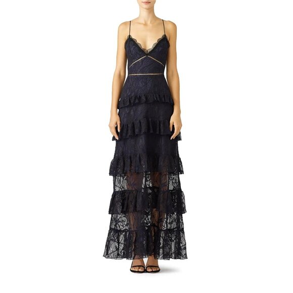 R-92. Nicholas Iris Lace Gown - Picture 1 of 1